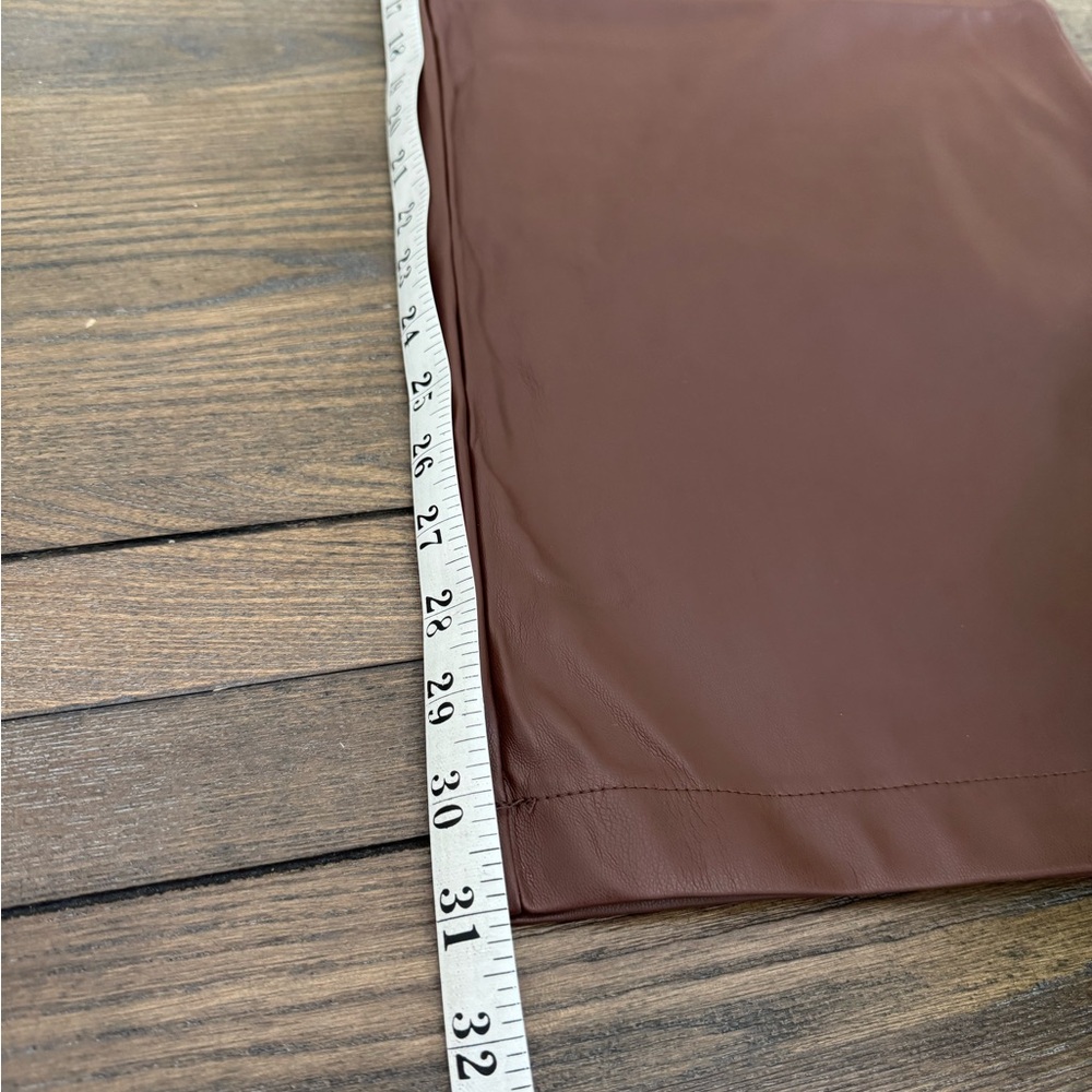 NWOT PU Leather Pants Brown Women's Size Large SUPER SOFT! - Picture 15 of 16